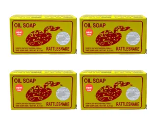 Jabon de Aceite Vibora de Cascabel Soap (4pk) for Acne 140g (4oz bar) - Skincare Moisturizer and Cleanser - Skin Repair Clear Daily