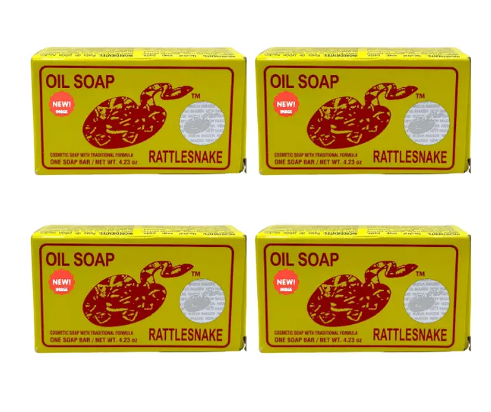 Jabon De Aceite Vibora De Cascabel Rattlesnake Oil Bar Soap, Universal Exfoliating Cleanser for Youthful Skin & Acne, with Nourishing Glycerin, 4 Pack of 140g Bars, Cleansing Soap, Gentle, Scented, Solid, Daily, Face & Body, Acne Treatment, Body Care, Ant