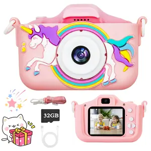 Kids Educational Toy Digital Camera, Space Cat Design, Memory Card Supported, Multiple Style Options, Perfect Birthday & Holiday Gift for 3-10 Year Olds