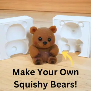 Squishy Bear Mold - Make Your Own Taba Squishies With This 2-Part Mold