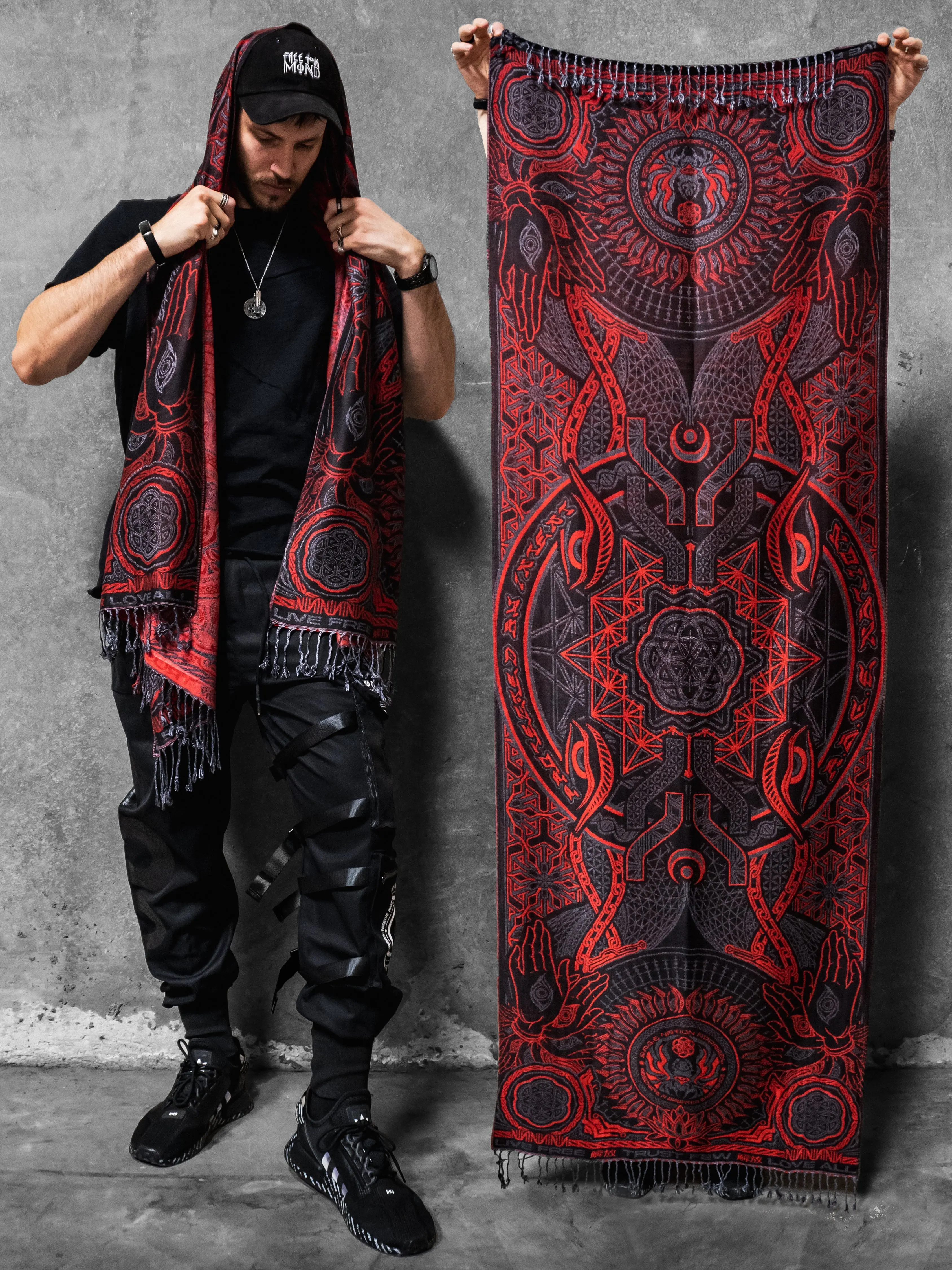 PROTECTED BY INTENT ✦ Scarlet Festival Shawl