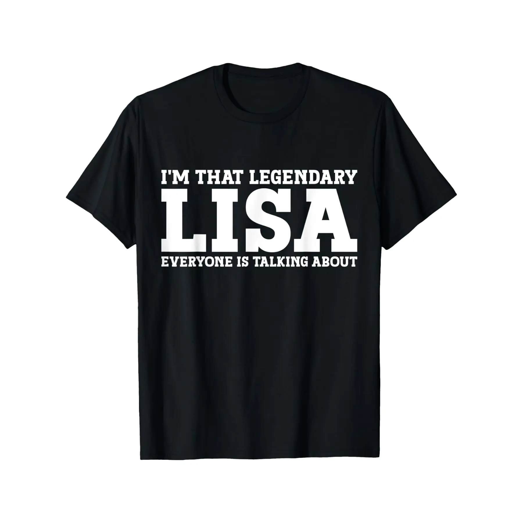 Lisa Personal Name Funny Lisa T-Shirt Selected pure cotton interesting design DIY short sleeve t-shirt for men, soft and breathable, suitable for all seasons, comfortable, casual and sports, Halloween and Christmas gifts