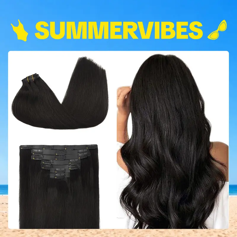 Luxetress 14-24 Inch 80-120g Straight Clip In Hair  display picture 3