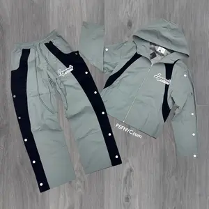 Prevail- LP Windbreaker  Zip Jacket Set - Grey/Black