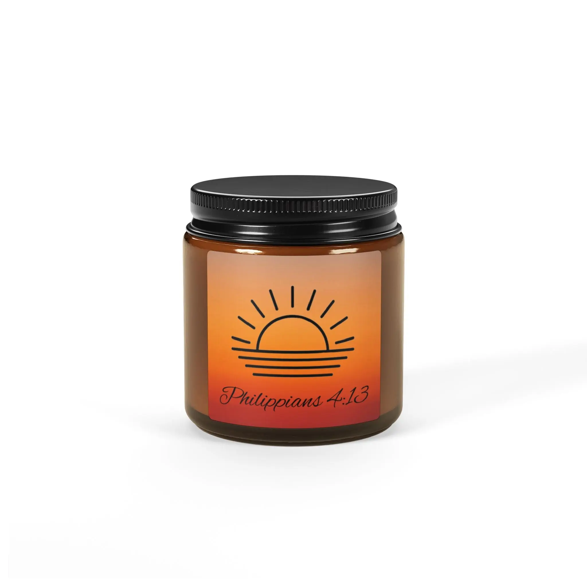 Scented Candle Bible Verse Amber Jar (Gradient)