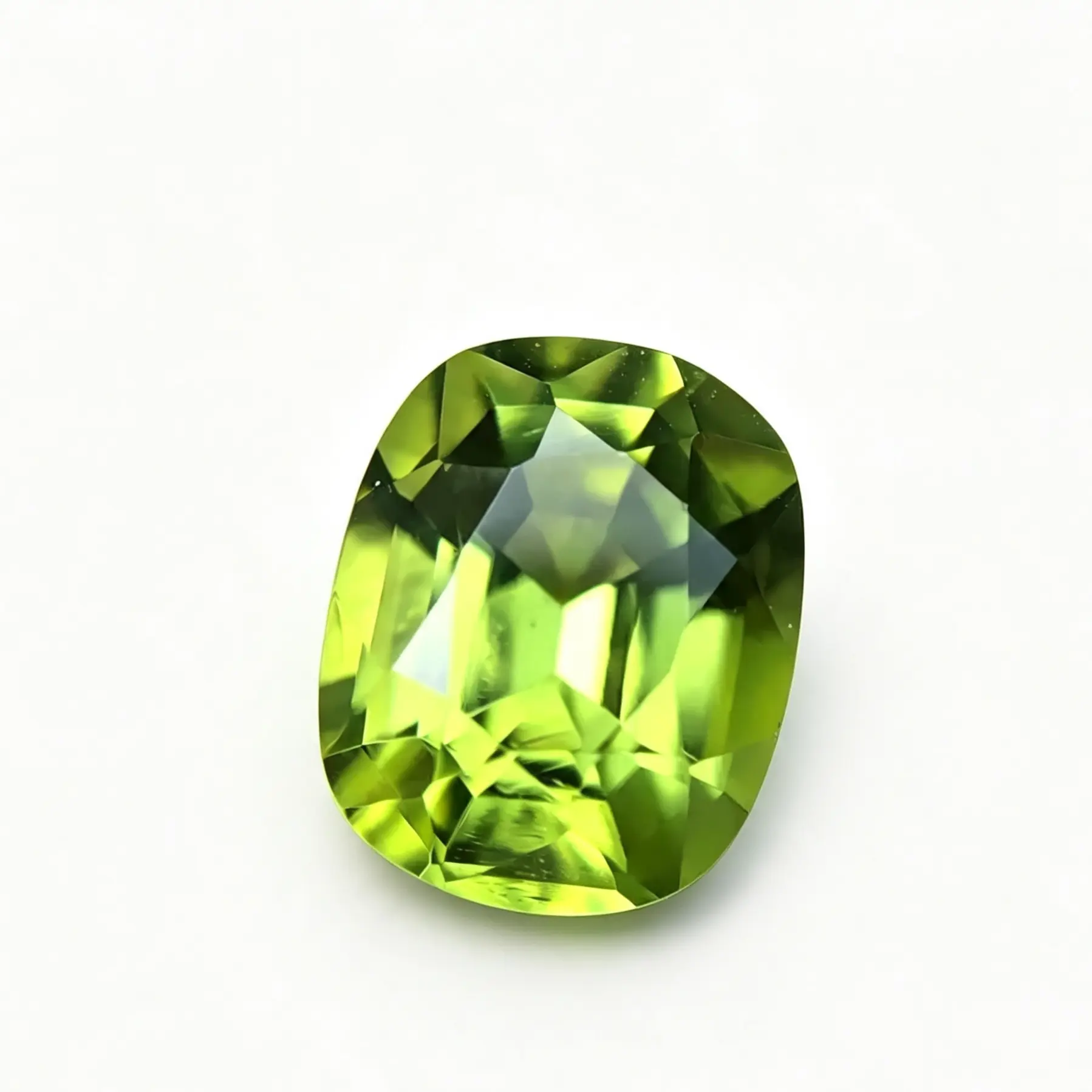 Natural Long Cushion Cut Peridot With Certificate