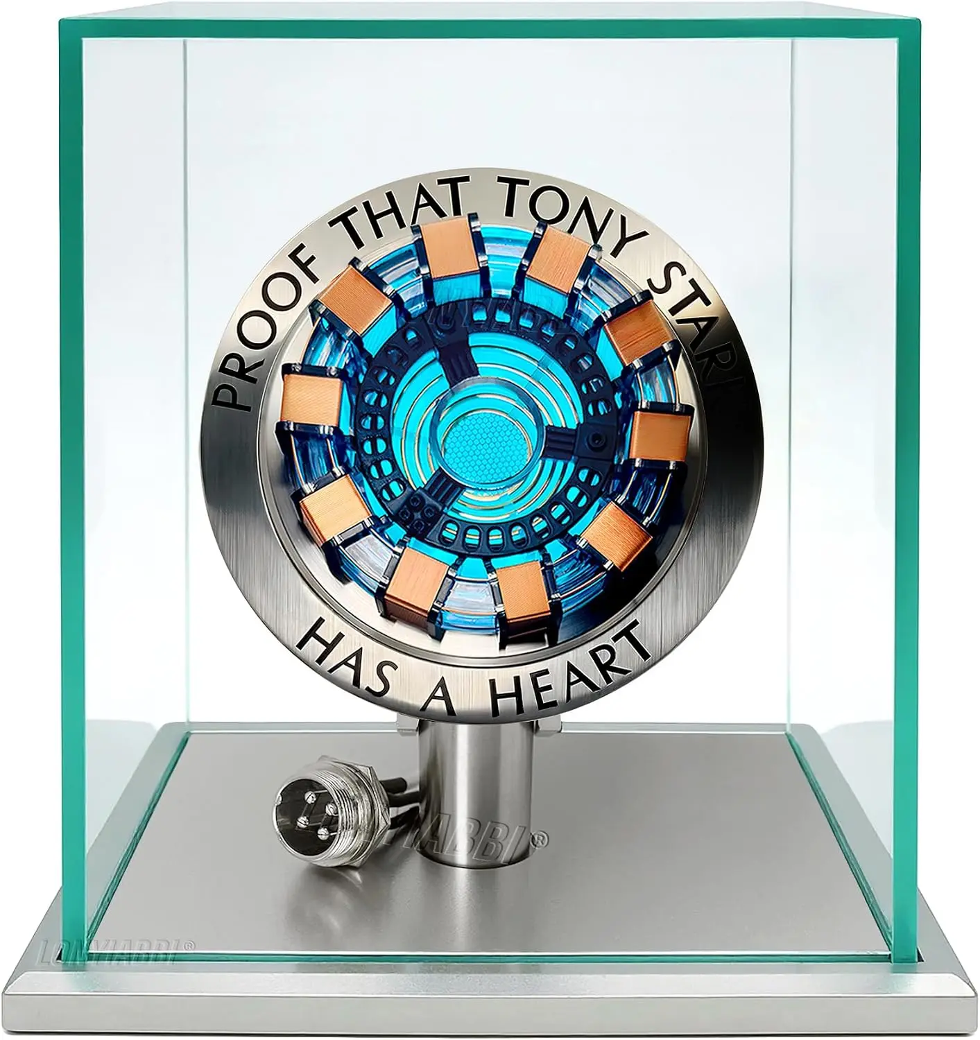 Arc Reactor LED Atmosphere Light | Sci-Fi Collectible Gift for Men, USB Powered Display Case with Tap Control