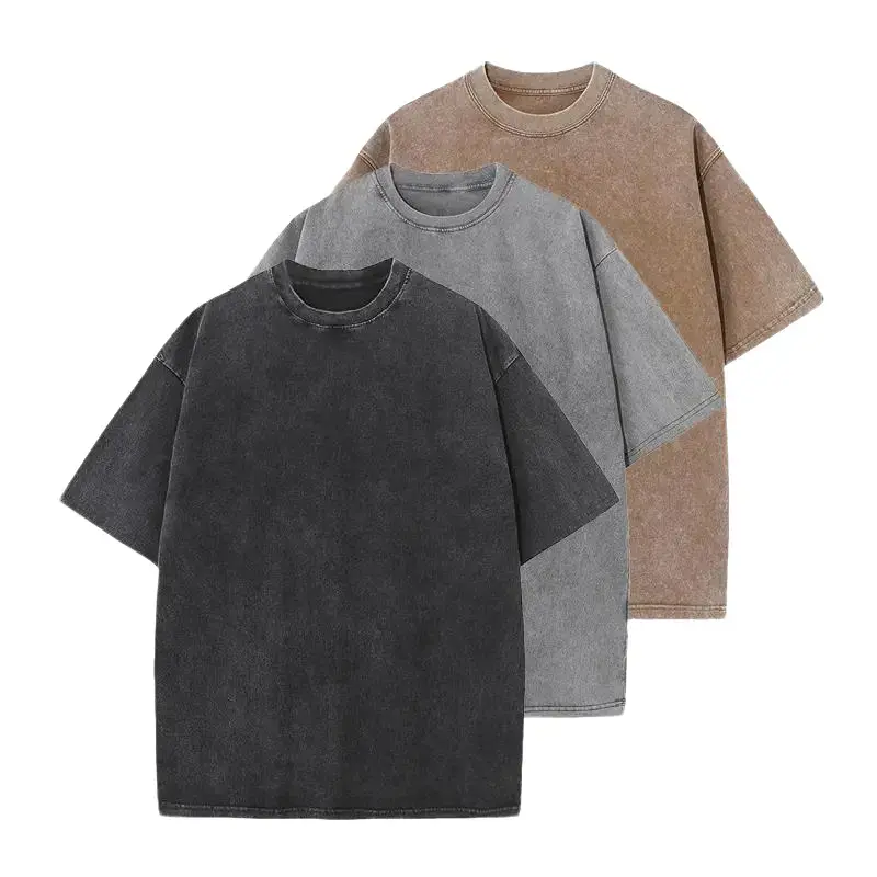 3 Pack Washed Unisex Oversized Cotton T-Shirt Crew Neck Half Short Sleeve Basic Top Casual Loose Fit Solid Street Style Comfortable Tees Basic Women and Men wear Shortsleeve Plus Size Shirt