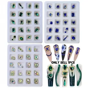 20 Pieces Nail Art Accessories, High-Quality Metal Nail Decorations, Crystal Nail Art Supplies, Elegant Nail Design Tools