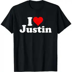 Comfort Cotton I LOVE HEART JUSTIN T-Shirt
