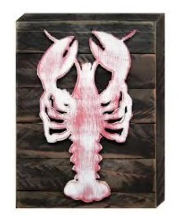 Designocracy 98538-08 Lobster Art on Board Wall Decor