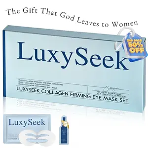 LuxySeek Collagen Firming Eye Mask Set - Hydrating Eye Mask with Serum for Fine Lines, Dry Skin, and Sagging, Alcohol-Free, Unisex - Soothing Skincare Moisturizer