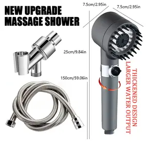 High-Pressure Turbo infinity showers Head with Filter – Powerful Water-Saving Spray, Wall-Mounted, No Power Required, Skin-Friendly, Large Flow Rainfall  with Hose booster shower head Waterfall Modern Bathroom