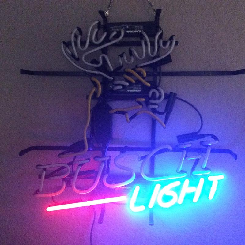 Custom 20"x20" Busch Light Sign Flickering Scanning Style Neon Sign Real Glass Neon Sign Shipping from USA