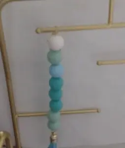 BeadBrilliance Ocean Keychain Silicone - 3D Bead Design with Ocean Theme, Ideal for Personalization and Gifting