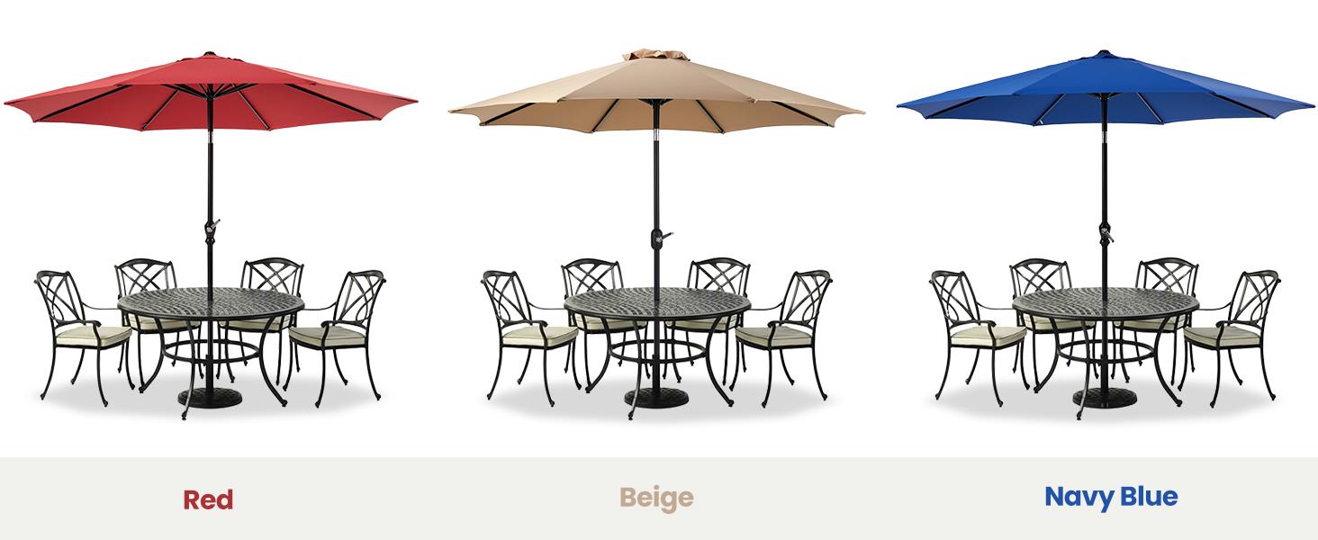9.8FT Offset Patio Umbrella Hanging Cantilever Umbrella - Outdoor Sun Shade with Easy Tilt Adjustment, 8 Ribs, UV Protection