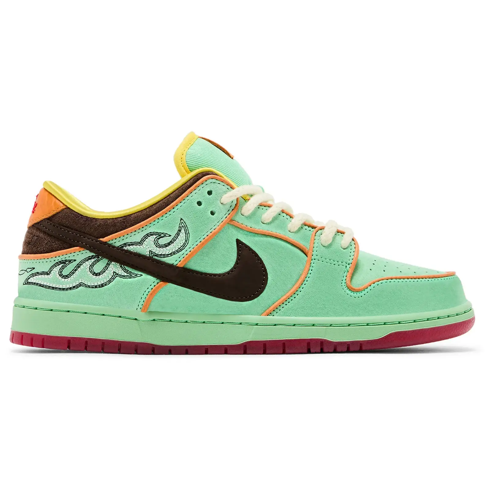 NIKE SB Dunk Low 'Rodeo' Tourmaline Unisex Mens Sizing Solid Skateboarding Shoes - Chunky Lace-up Athletic Casual (US M 10, HF3058-300) - Brand New Original
