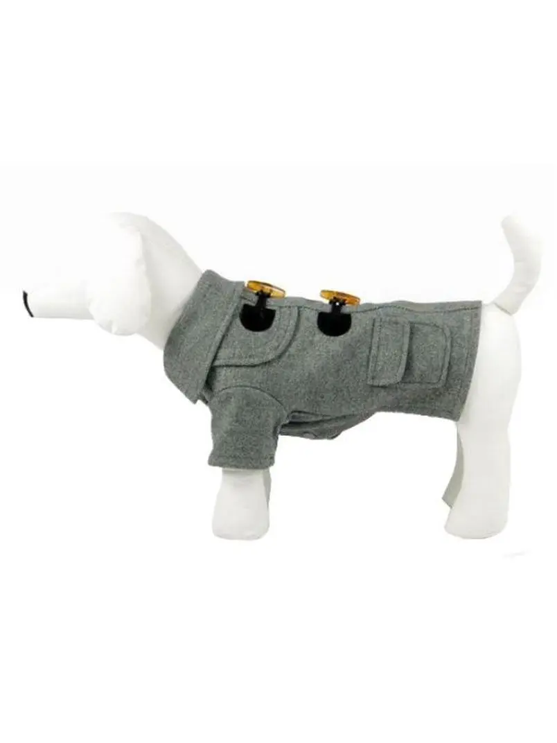 Pet Life LLC 25GYXS Military-Style Static Riveted Fashion Collared Wool Coat for Dogs & Cats