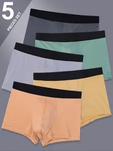 Men's Bamboo Fiber Underwear Set, Soft Comfortable Fabric, Silky Breathable Boxer Shorts Underwear, Perfect Gift, Daily & Casual Wear, S-4xl Sizes, 4-Piece Pack