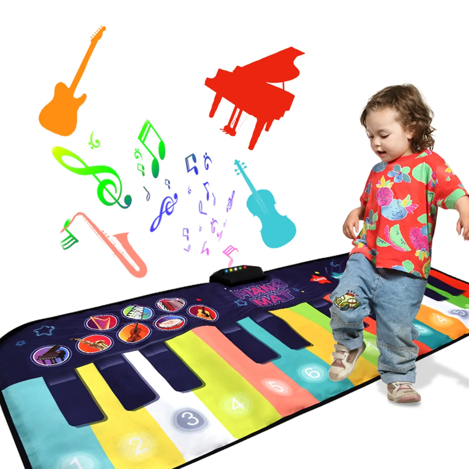 Kids Dance and Music Mat - 4.3 ft Interactive Piano Play Mat for Boys and Girls