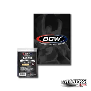 BCW Thick Card Sleeves 2 ¾" x 3 ¹³⁄₁₆" 100 Pack Crystal Clear Acid Free Polypropylene 2 Mil Protection 240pt Toploader Compatible for Collectible Cards