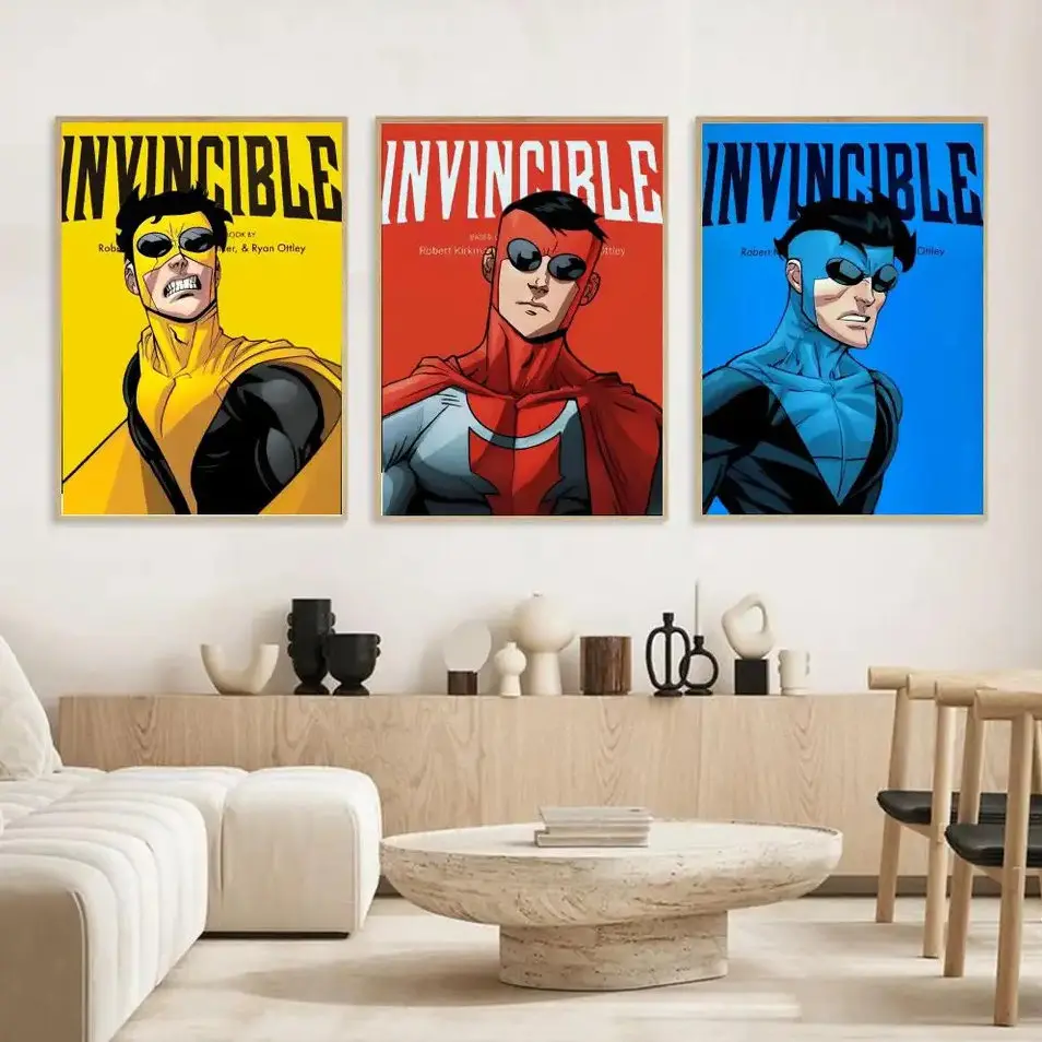 Cartoon I-Invincibles Anime Poster Modern and Elegant Wall Stickers for Home Decor Living Room Dormitory Gift Decor Wall Art Poster Unframed HD Print Home Office Decor Unique Trendy Christmas Gift