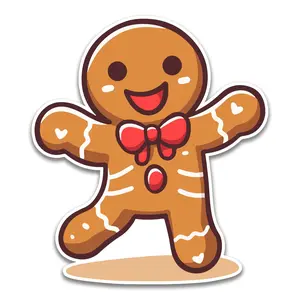 Gingerbread Man Sticker