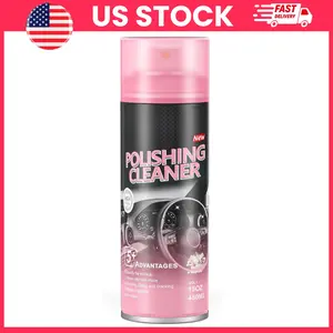 Car Interior Cleaner Spray 450ml Aerosol Detailing Cleaner for Dashboard Seats Leather Vinyl Plastic and Rubber Surfaces, Polishing Detailer for Car Interior and Exterior Cleaning and Protection, Anti Static Dust Repellent Auto Care Cleaning Solution