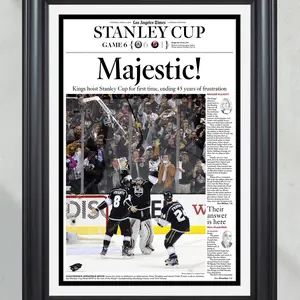 2012 Los Angeles Kings  Champions Newspaper Front Page Print