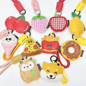 Cute Leather Keychain (Animal, Delicacy & Fruit Themed Designs) Versatile Accessory for Phones and Bags, Pretty for Collection and Gifting,Summervibes