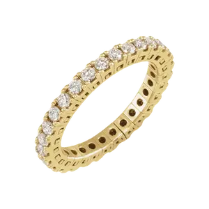 14K Yellow Gold 1 CTW Lab-Grown Diamond Flexible Eternity Band