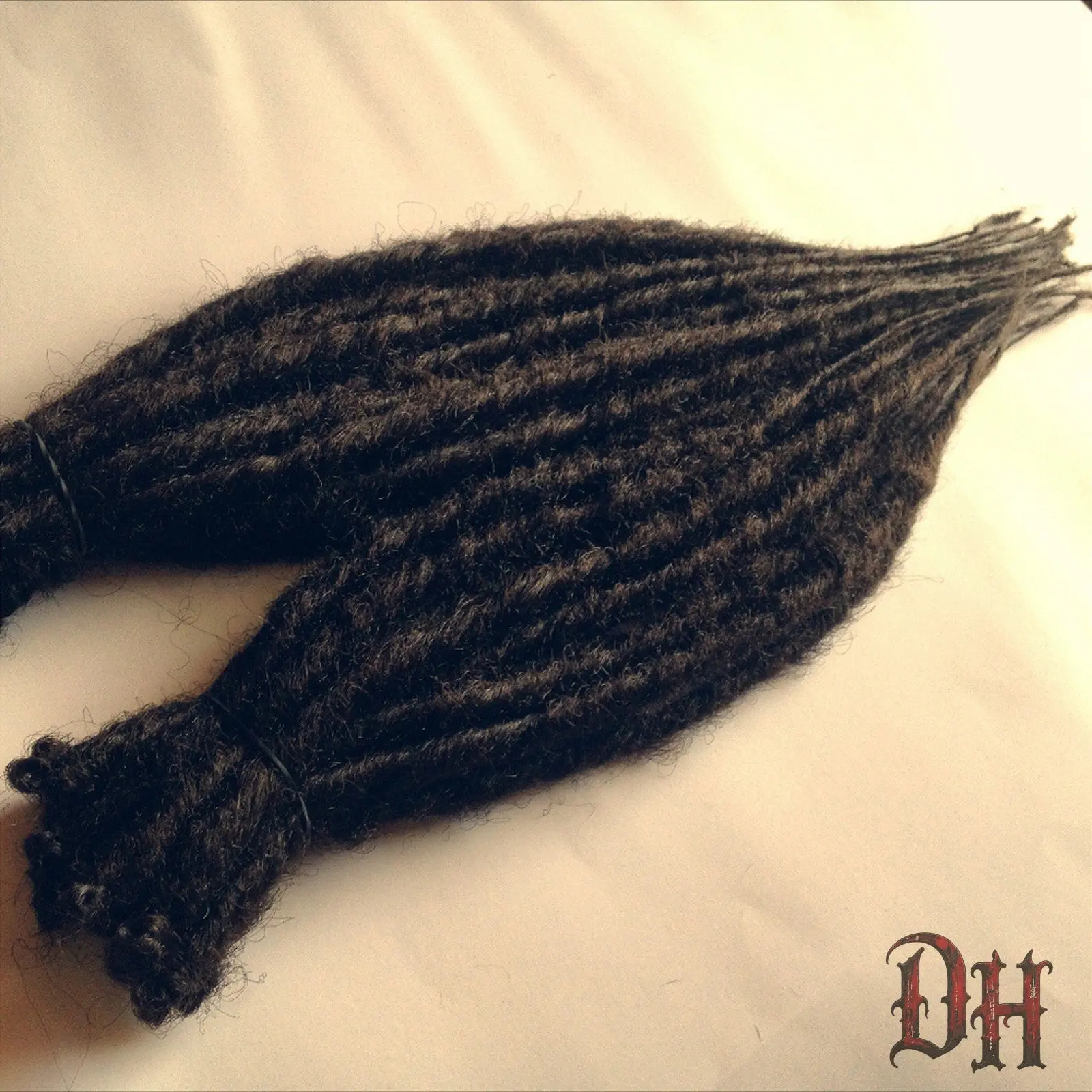 40 SE Single Ended Dark Brown Dreads Dreadlocks Hair Extensions