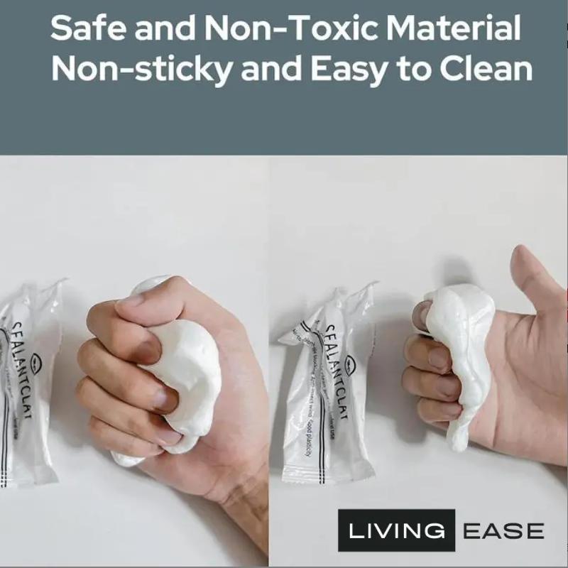 White AC Hole Sealing Putty, Waterproof, Rat‑Proof, High‑Temperature Resistant, Household Filling Mud for Toilet, Sewer & Wall Repair，You'll receive exactly 10 pcs