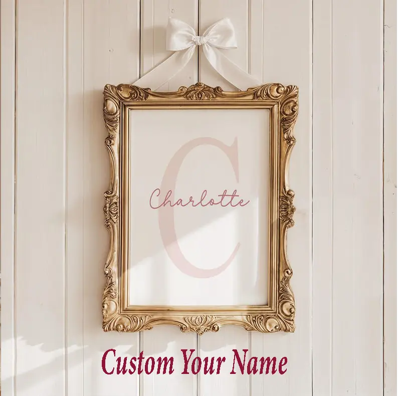 Custom Name Wall Art, Custom Initial Print, Personalized Name Prints, Nursery, Kids, Teens Wall Art, Name Monogram Wall Art Print Room Decor, Unframed