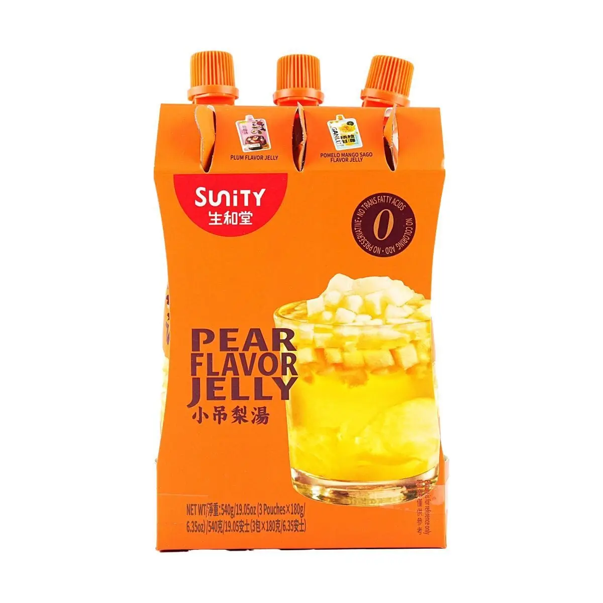 SUNITY Desser Drink,Pear Jelly,6.35 oz*3
