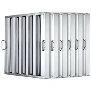 GARVEE 19.5"x24.5" Commercial Hood Filters | Pack of 6, 430 Stainless Steel Grease Traps w/ 3 Grooves | for Restaurant Exhaust Hoods & Commercial Kitchens