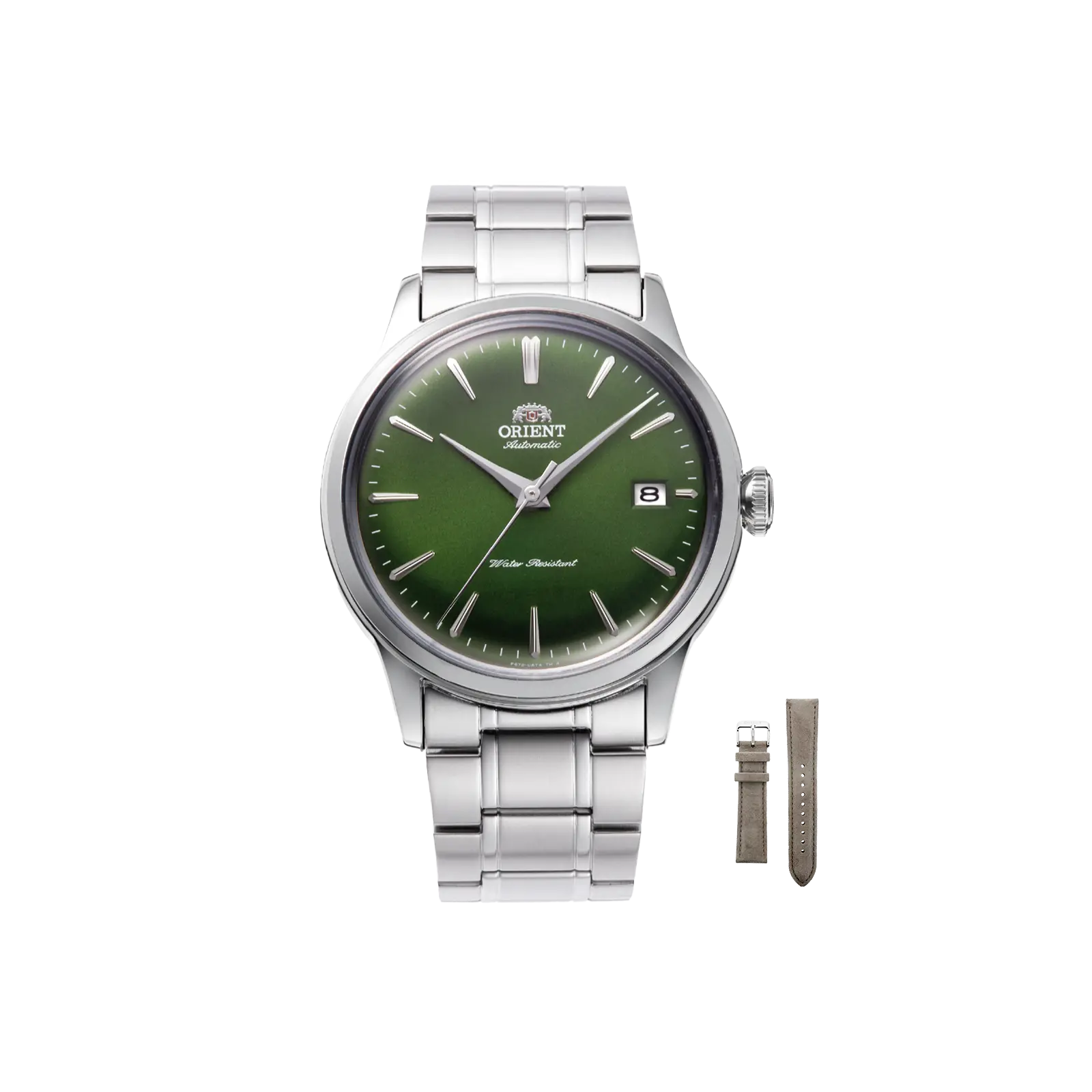 Orient Bambino Version 7 38mm Fully Automatic Analog Dial Dress Watch - Stainless Steel Wristwatch for Men, Casual Business Timepiece with Extra Suede Strap, RA-AC0M09E30B-UL020017J0