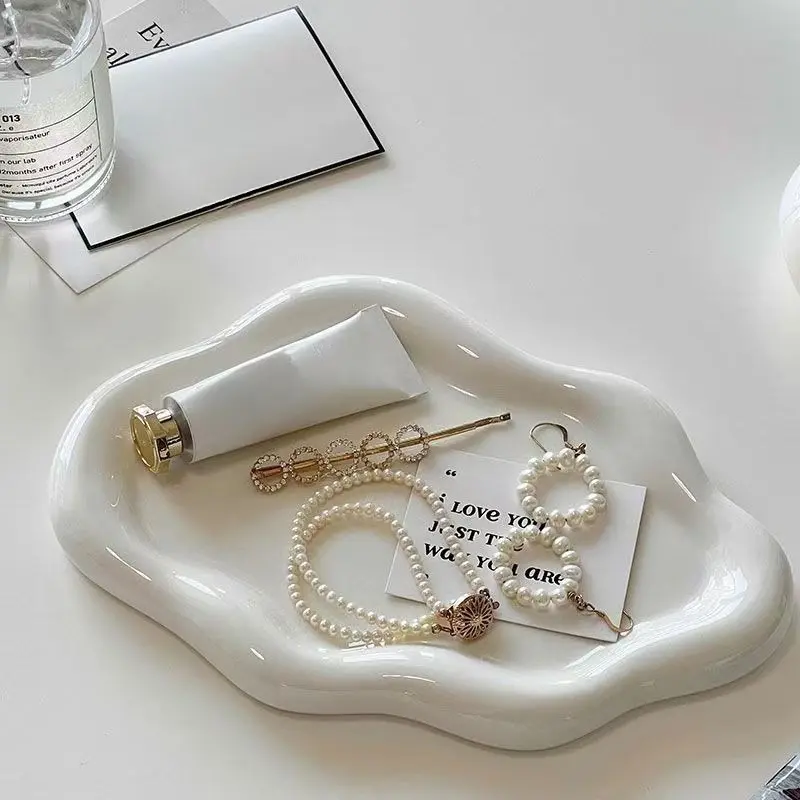 Simple Jewelry Storage Tray, Makeup Removal Tray, Mini Bedside Vanity, Anti-Loss Tray, Home Essentials, Model_xinghao, Organiser, Earring Holder Organizer