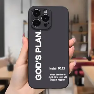 Christian-Themed Phone Case Featuring God'S Plan, Designed for Iphone 17, 16, 15, 14, 13, And 12 Pro Max Plus. A Stylish And Protective Gift for Women.