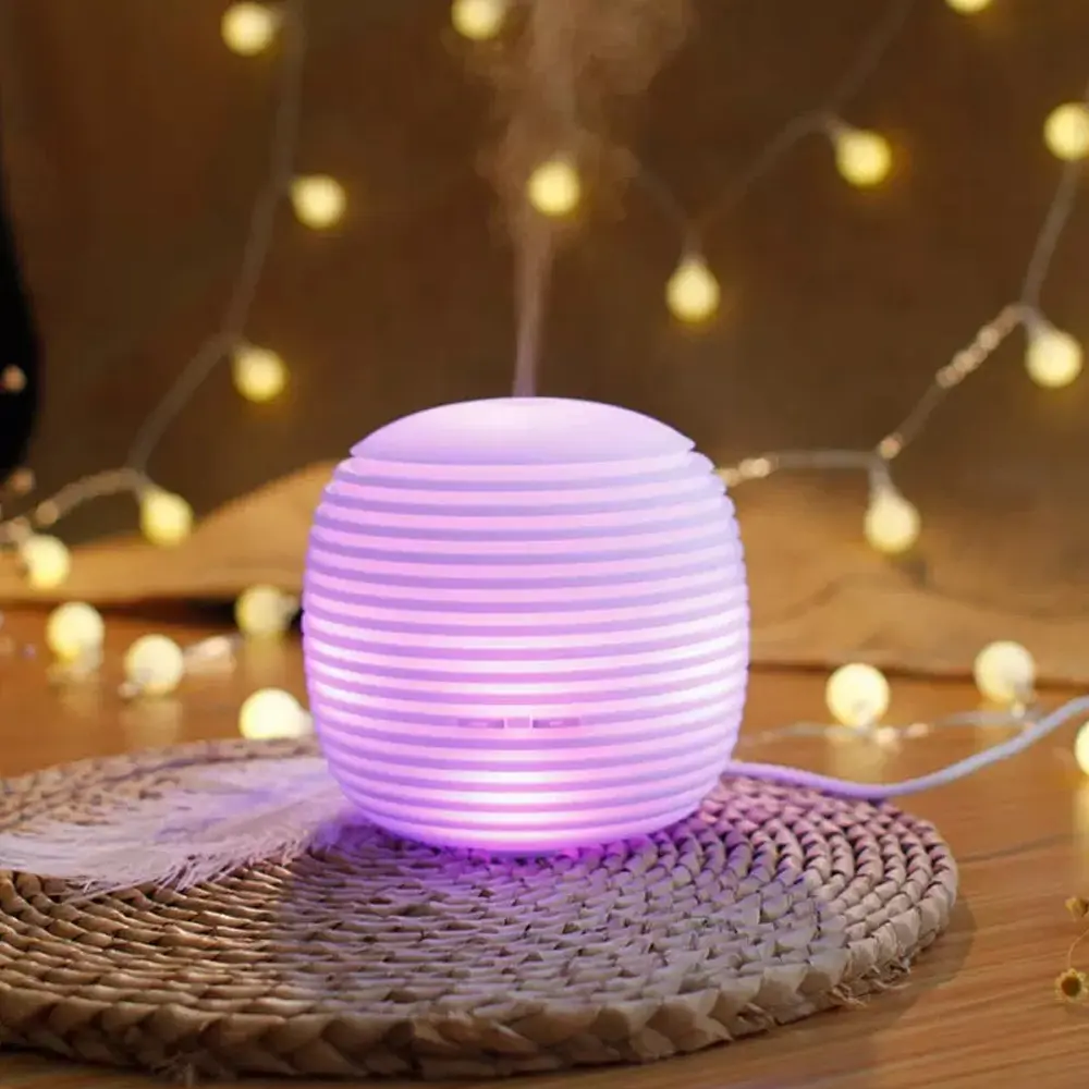 Noiseless Home Desktop Humidifier - Essential Oil Compatible Aroma Feature Humidifier with 7 Soothing Color Light for Home, Office