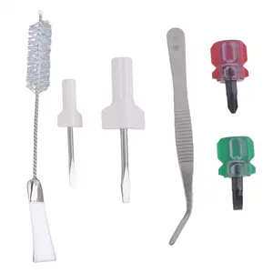 6 Pieces Sewing Machine Cleaning Kit Includes Tweezers Double Headed Lint Brush Screwdriver, for Sewing Tools