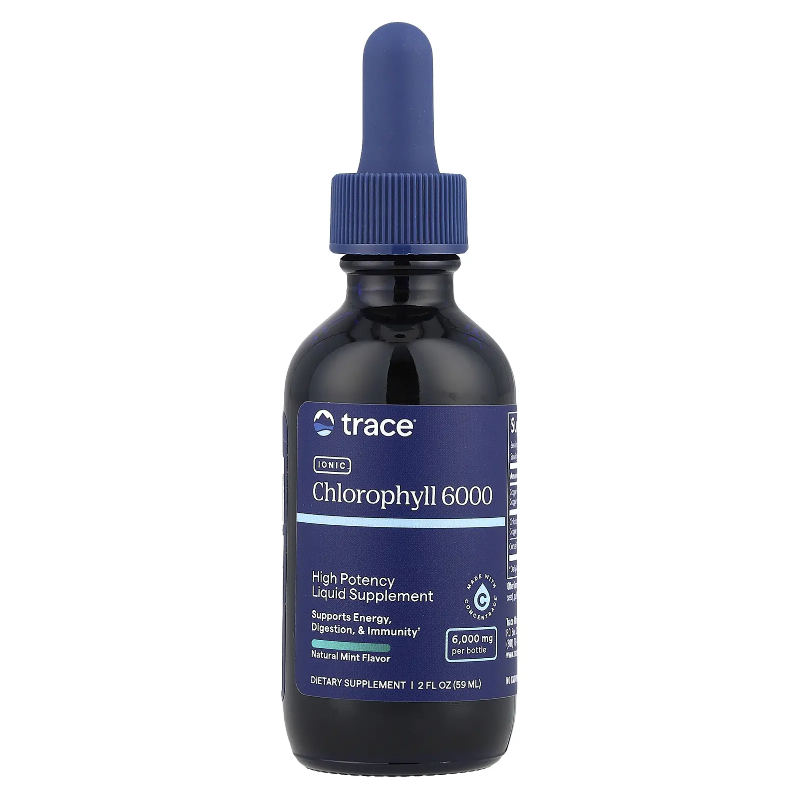 Trace Ionic Chlorophyll 6000, Natural Mint, 2 fl oz (59 ml)