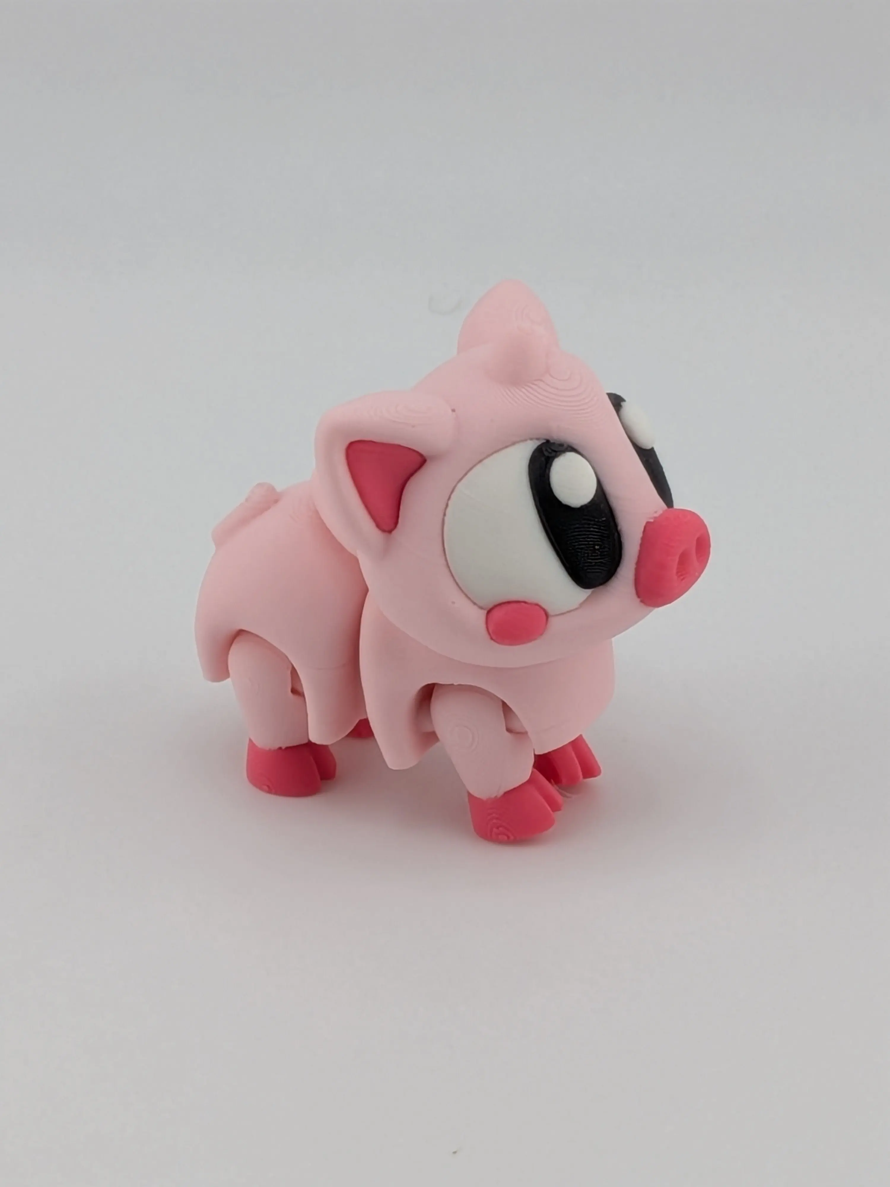 🐷🔑 Mini Flexi Pig Keychain! 🐽 1.5" Articulated Piglet Fidget & Bag Charm ✨💖