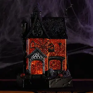 Cracker Barrel Haunted House Glitter Globe
