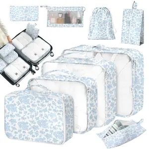 8 Set Packing Cubes for Suitcases, Packing Cube with Shoe, Cosmetics, Clothing, and Accessories Bags Packing Cubes for Travel Luggage Organizer，Great Back-to-School Travel Accessory, Travel Organization Pouch, Travel Essentials for Women & Men