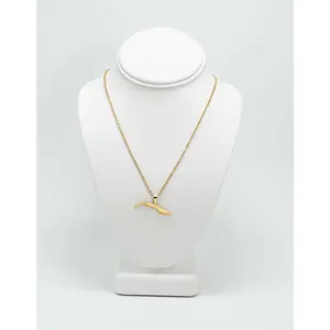 Isla de Cuba Gold Plated Map Pendant Necklace Stainless Steel Chain 20 Inches Unisex Travel Gift for History Buffs