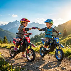 RIXOC DK-12 Kids Electric Dirt Bike for Ages 3-10, 700W Peak Motor, 3 Speed Modes, Up to 15.5 MPH, 36V Battery, 14-Mile Range, 12-Inch Pneumatic Tires, Electric Off-Road Motorcycle for Boys & Girls, Safe and Fun Riding Experience.