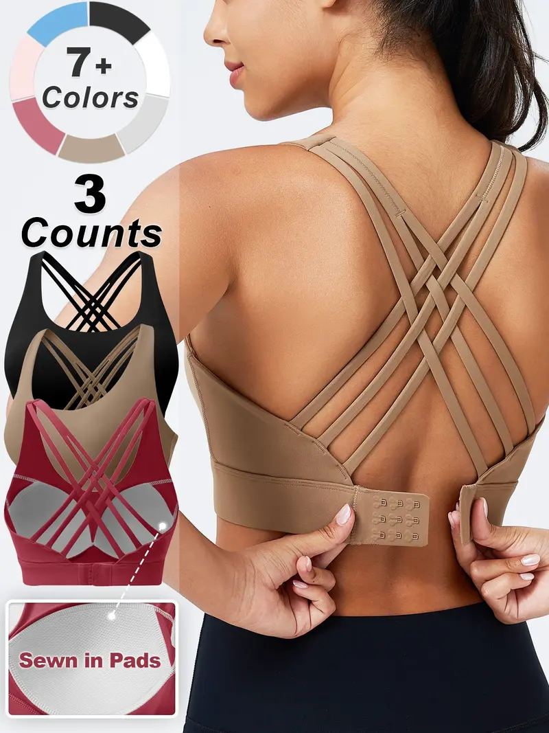 criss cross back sports bra - TikTok Shop