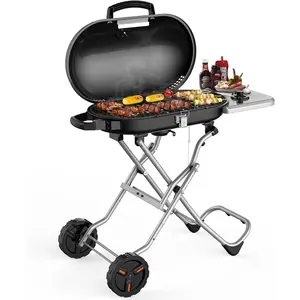 COWSAR 15000 BTU Grill, Portable Stand-Up Barbecue Grill with 348 sq.in, Great for Outdoor Camping, Tailgating, BBQ, Parties, Backyard, Patio