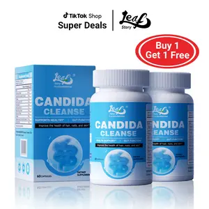 【Pure Path Gut Wellness Bundle】LeafStory Candida Balance For Women & Men, Oregano & Caprylic Acid Gut Health, Herbal Supplement Digestive & Intestinal Health Support, Flora Balance For Gut Health, 60 Capsules-S